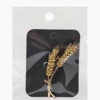 Брошь &laquo;Колосья&raquo; пшеницы, цвет жёлтый в золоте