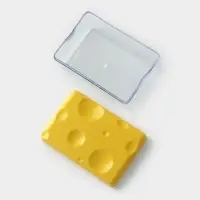 Контейнер для хранения сыра, 16&times;11&times;7 см, пластик, жёлтый
