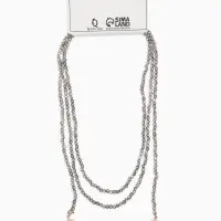 Бусы бисерные с подвесами жемчуг &laquo;Нить стекла&raquo;, L=120 см, №2, серые