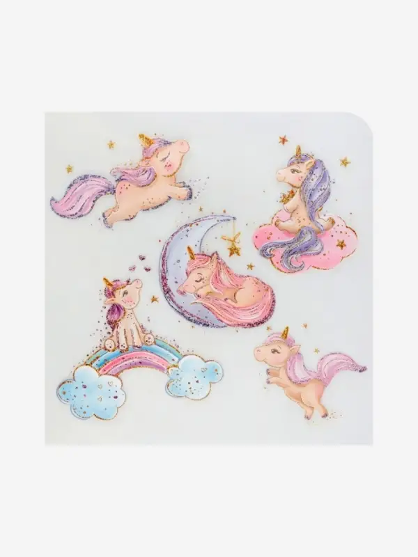 Термонаклейка &laquo;Единорожки с блёстками&raquo;, 19&times;21 см, 5 дизайнов
