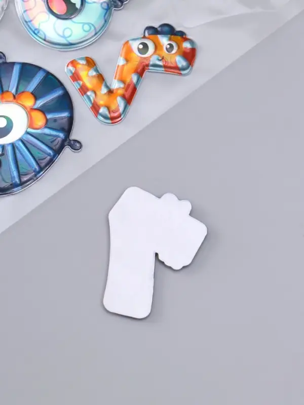 Наклейка пластик голография с металлическим отливом "Цифры" 9,5х27 см