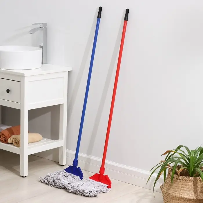 Швабра для мытья пола Доляна, насадка х/б 20 см, 260 г, металлическая ручка 127 см, МИКС Швабра для мытья пола Доляна, насадка х/б 20 см, 260 г, металлическая ручка 127 см, МИКС