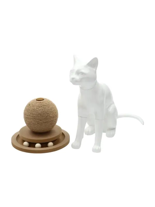 Когтеточка шар с игрушкой "Шасси-Шар", 20  х 20 см х 18,5 см