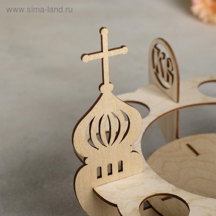Подставка деревянная для пасхального кулича и яиц, 26×26×21 см Подставка деревянная для пасхального кулича и яиц, 26×26×21 см