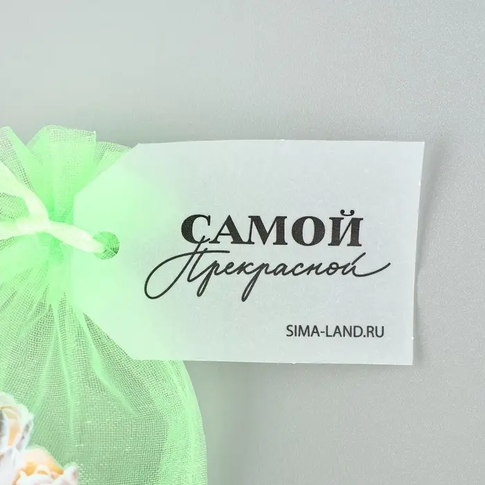 Мешочек подарочный из фатина с термонаклейкой «Самой прекрасной», 11 х 16 см +/- 1.5 см Мешочек подарочный из фатина с термонаклейкой «Самой прекрасной», 11 х 16 см +/- 1.5 см