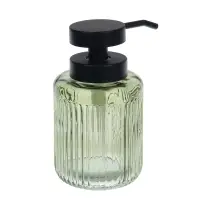 Диспенсер для жидкого мыла тм VETTA Ингрид, 320мл, стекло, зеленый, 8x8x14,5см