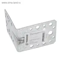 Уголок крепёжный ТУНДРА krep, 90×90×65×2 мм, усиленный, ГОЦ, 1 шт.