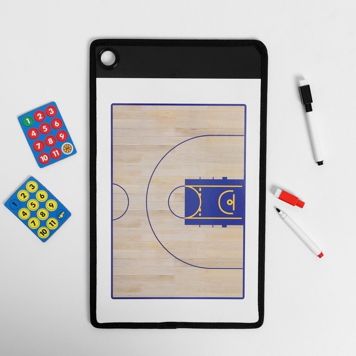 Тактическая двусторонняя магнитная доска для баскетбола, 38 х 23 см Тактическая двусторонняя магнитная доска для баскетбола, 38 х 23 см
