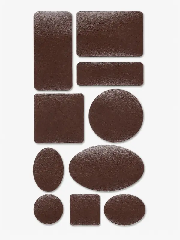 Заплатки клеевые, искуственная кожа, лист 9.6&times;19 см, коричневые