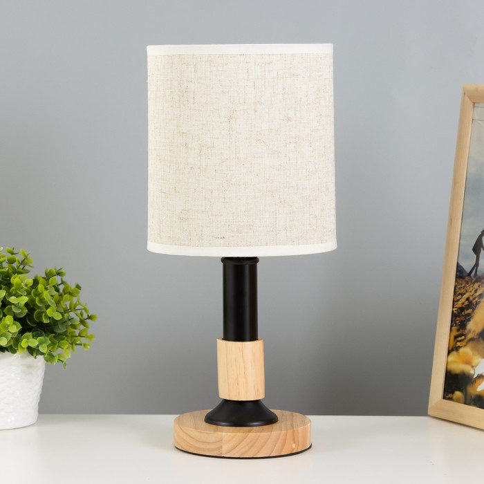 Настольная лампа Настольная лампа "Мирабель" E27 40Вт черный 16х16х36,5 см RISALUX