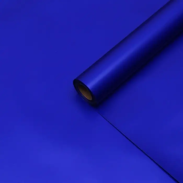 Пленка матовая для цветов и букетов, базовые цвета, синяя, 57 см&times;10 м