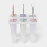 Форма для мороженого &laquo;Фламинго&raquo;, 12.5&times;11.5&times;14.5 см, 6 ячеек, пластик, прозрачная