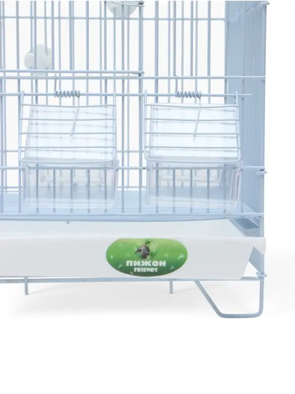 Клетка для птиц пролётная укомплектованная Bd=5/2w, 62&times;27&times;40 см, белая