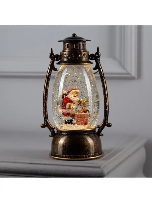 Светодиодная фигура &laquo;Дед Мороз с подарками&raquo; 14&times;23.5&times;11 см, пластик, от батареек ААх3, USB, свечение тёплое белое