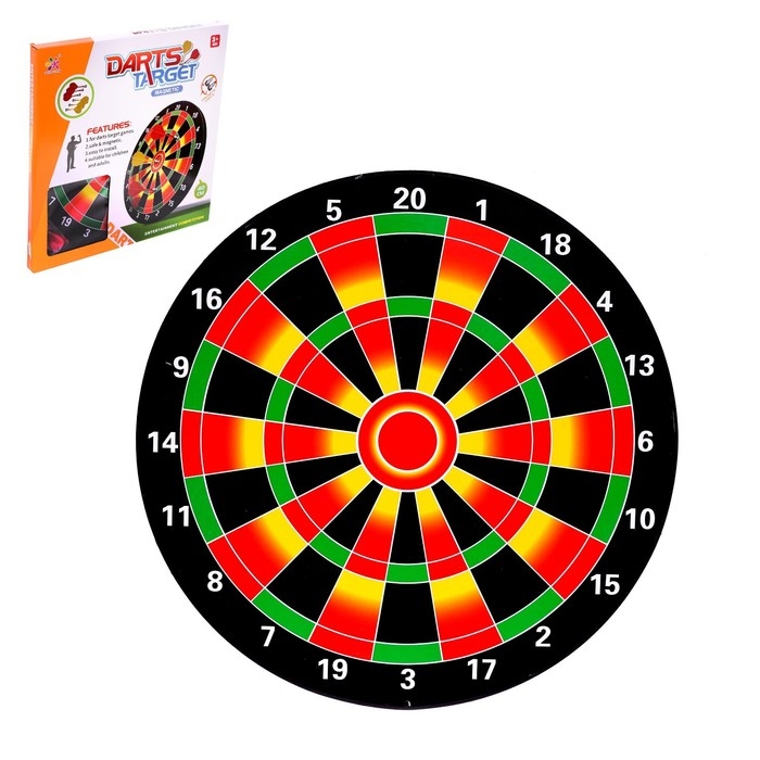 Дартс магнитный «Точно в цель», диаметр 40 см, 6 дротиков Дартс магнитный «Точно в цель», диаметр 40 см, 6 дротиков