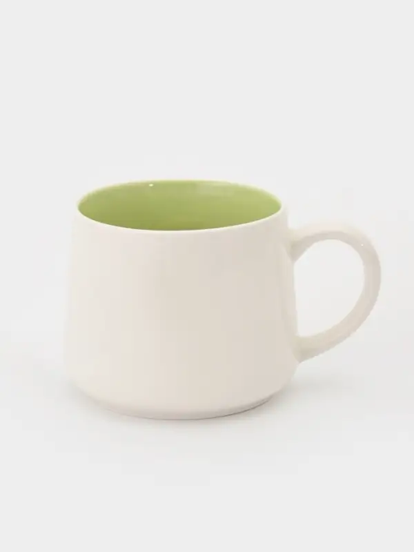 Кружка Доляна &laquo;Утёнок&raquo;, 360 мл, керамика, с фигуркой, белая, зелёная