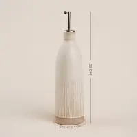 Бутылка для масла и соуса SL Home &laquo;Виенто&raquo;, 500 мл, 7&times;26 см, керамика, бежевая