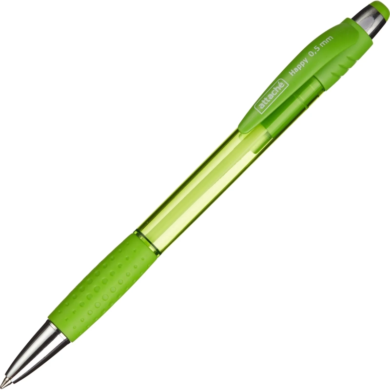Ручка шариковая автомат. Attache Happy зелен корп,синяя, масл 12шт/уп