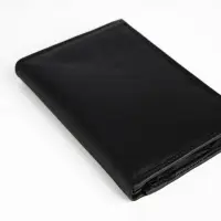 Портмоне мужское, без застёжки, 3 в 1, автодокументы, паспорт, чёрное