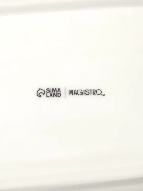 Маслёнка Magistro &laquo;Бланш&raquo;, 19&times;12.5&times;8.5 см, фарфор, белая