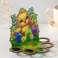 Подставка пасхальная на 5 яиц "Цыпленок,  17х14х10 см