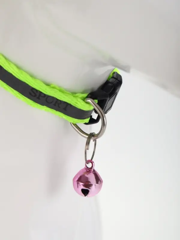 Ошейник Ошейник "Спорт" со светоотражающей полосой, 31 х 1 см, зелёный