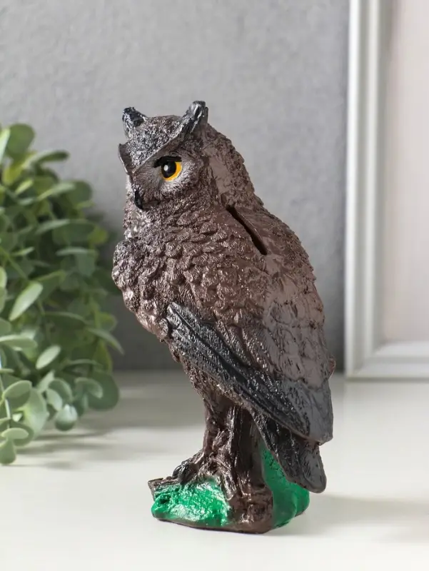 Копилка для денег &laquo;Сова натуральная&raquo;, гипс, 16.5&times;9&times;12 см