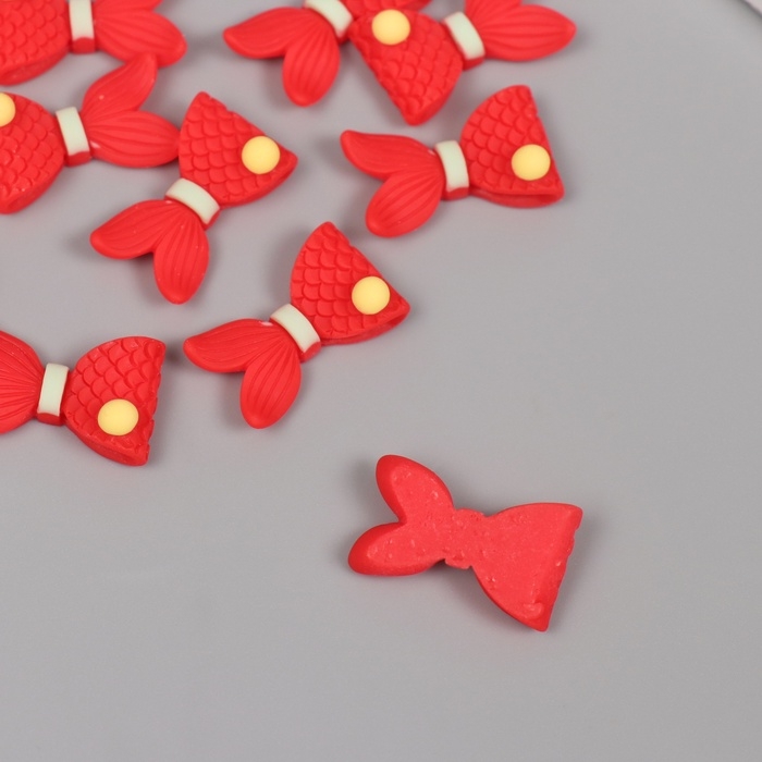 Декор для творчества пластик Декор для творчества пластик "Красный хвост русалки" набор 12 шт 2,3х1,4 см