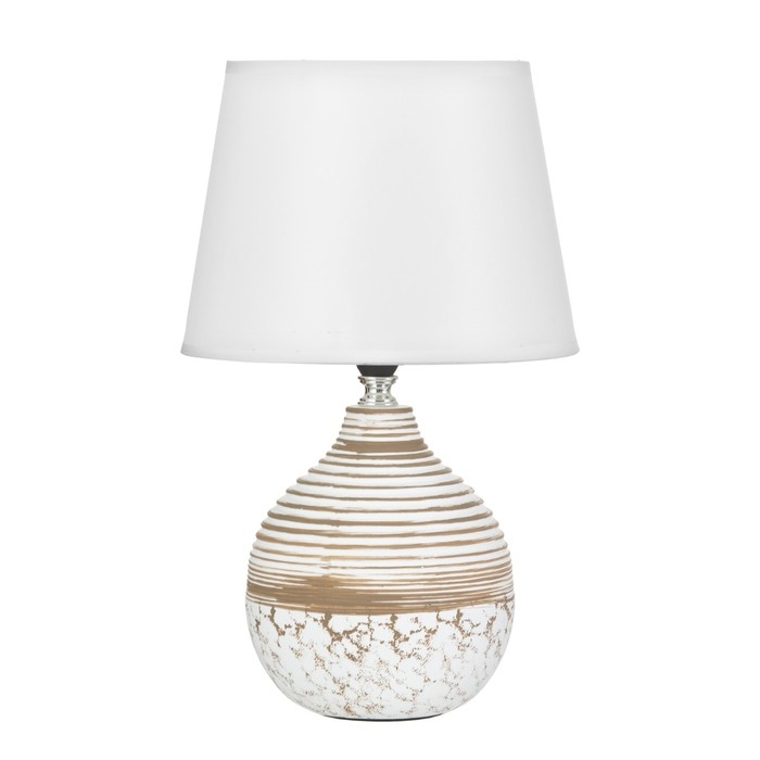 Настольная лампа Настольная лампа "Иллирия" Е14 40Вт бело-кофейный 19х19х32 см RISALUX