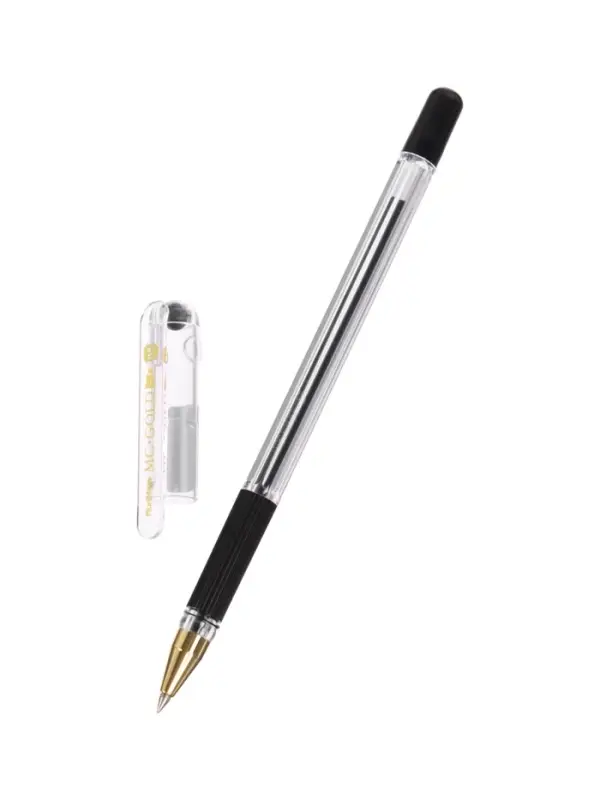 Ручка шариковая MunHwa. MC Gold, чёрный стержень, узел 0.5 мм, резиновый упор