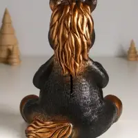 Копилка "Конь с подковой" 23 см, бронзовый