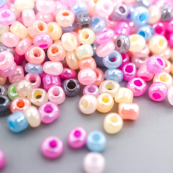 Бисер стекло 12/0  Бисер стекло 12/0 "Перламутр. Меланж. Зефирные цвета" 30 гр