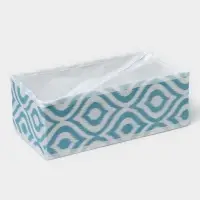 Органайзер для хранения белья Доляна &laquo;Лагуна&raquo;, 8 ячеек, 28&times;14&times;10 см, бирюзовый