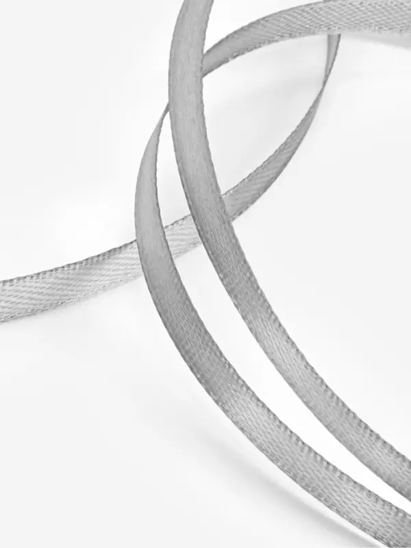 Лента атласная, 6 мм, 23&plusmn;1 м, серая №59