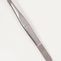 Пинцет &laquo;Premium&raquo; скошенный, узкий, 9 см, серебристый