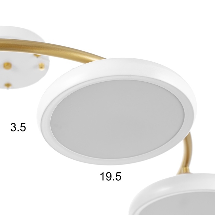 Люстра Люстра "Моника" 6хLED 144Вт 3000-6000К бело-золотой 78х78х100 см