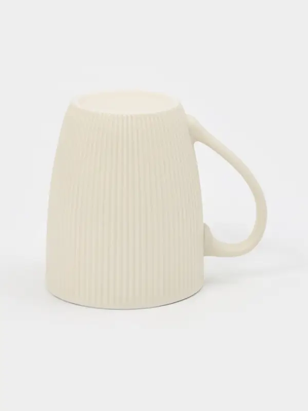 Набор кружек 4 шт  "Линии"  размер 12х9х10 см, цвет молочный