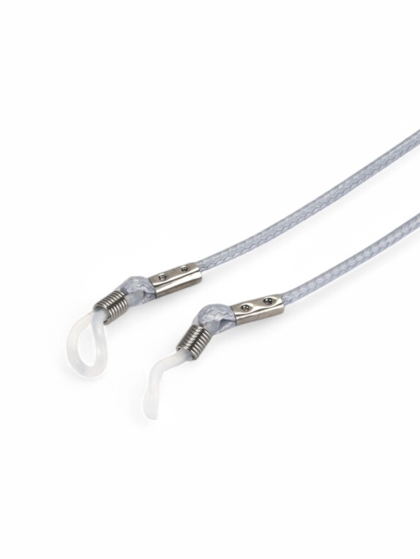 Шнурок для очков на шею 70 см силиконовый, серый Шнурок для очков на шею 70 см силиконовый, серый