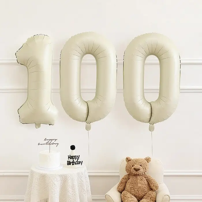 Шар фольгированный 40 Шар фольгированный 40" Цифра 1, цвет взбитые сливки