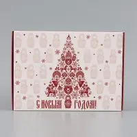 Коробка подарочная складная &laquo;Зимний лес&raquo;, 21&times;15&times;5 см