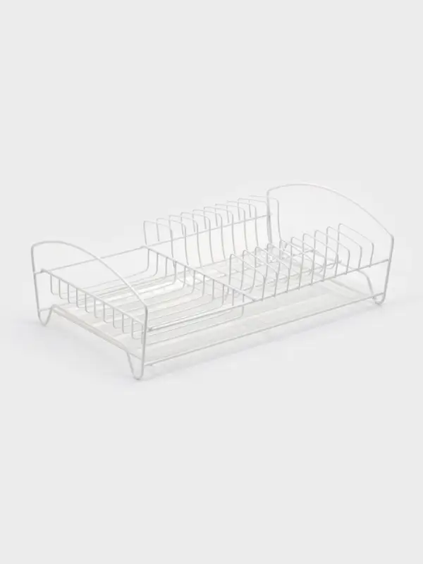 Сушилка для тарелок и кружек с поддоном 39*25*12 см, цвет белый