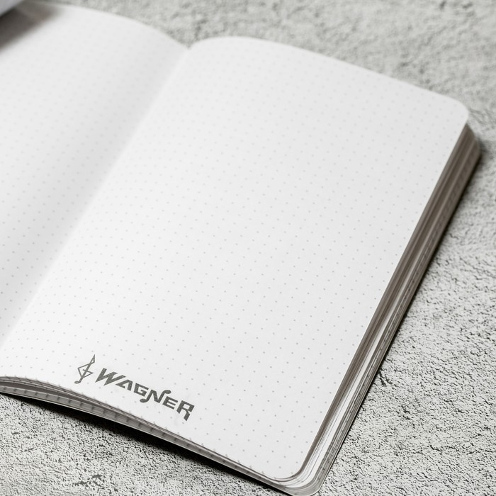 Блокнот &laquo;Wagner&raquo;, софт-тач на скрепке , А5, 48 листов .