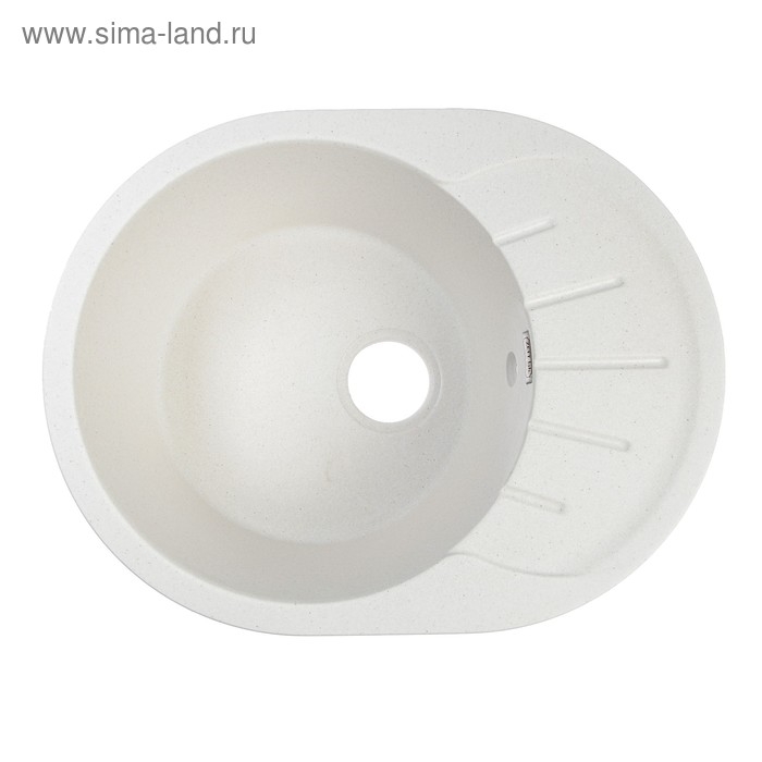 Мойка кухонная из камня ZETT lab. 10/Q7, 575х440х215 мм, матовая, цвет хлопок Мойка кухонная из камня ZETT lab. 10/Q7, 575х440х215 мм, матовая, цвет хлопок