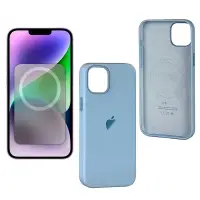 Чехол iPh 14 Silicon Case 100% ORG Sky (MagSafe + анимация NFC Clear) c LOGO