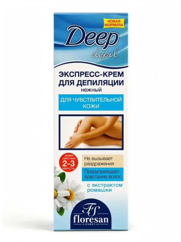 Экспресс-крем для депиляции Floresan Deep Depil нежный, для чувствительной кожи, 100 мл