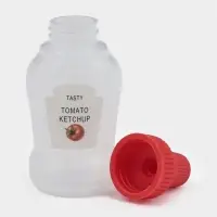 Бутылки для соуса &laquo;Мини&raquo;, набор 4 шт., 24 мл, 7.4&times;3&times;2.6 см, пластик, прозрачные, наклейка МИКС