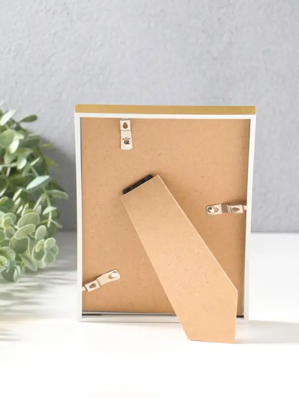 Фоторамка пластик 13х18 см "Современная классика" золото и белый 19х13,8х1,5 см