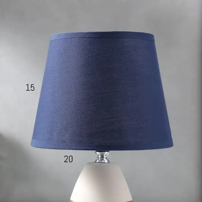 Настольная лампа с абажуром RISALUX 16199/1, E14, 40 Вт, сине-серый, 17&times;17&times;28 см