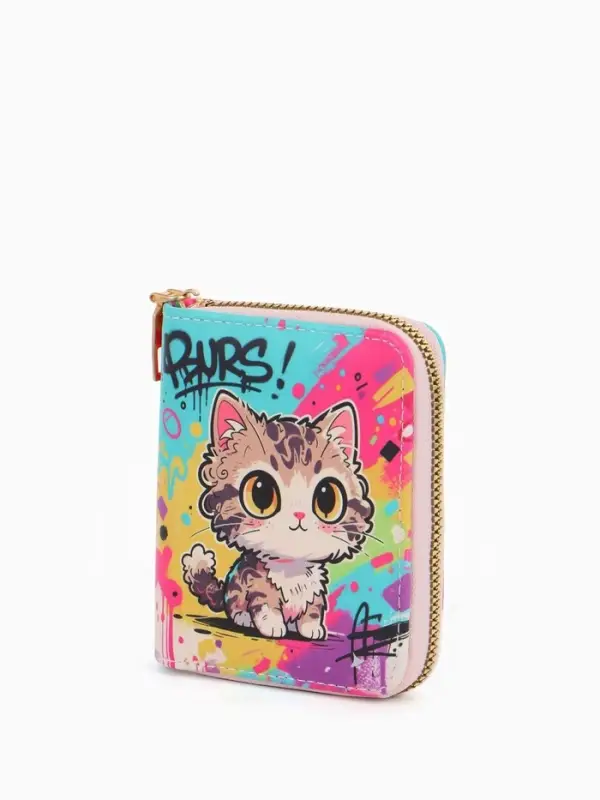 Кошелёк на молнии &laquo;Выбражулька&raquo;, 8.5&times;2.5&times;10.5 см, с принтом, разноцветный