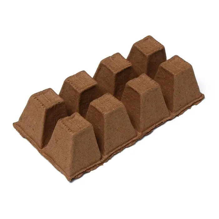 Кассета для рассады, 30&times;15&times;8 см, 8 ячеек по 150 мл, 6&times;6 см, торф, набор 3 шт.